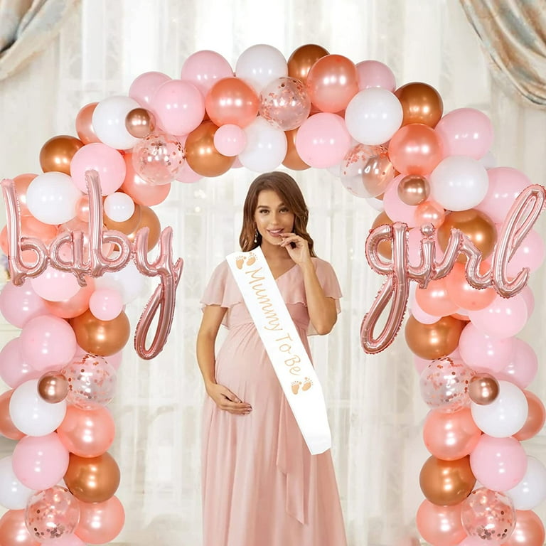 Rose baby shower best sale decorations