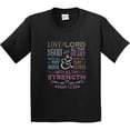 thumbnail image 3 of Inktastic Love the Lord Heart Mind Strength Youth T-Shirt, 3 of 5