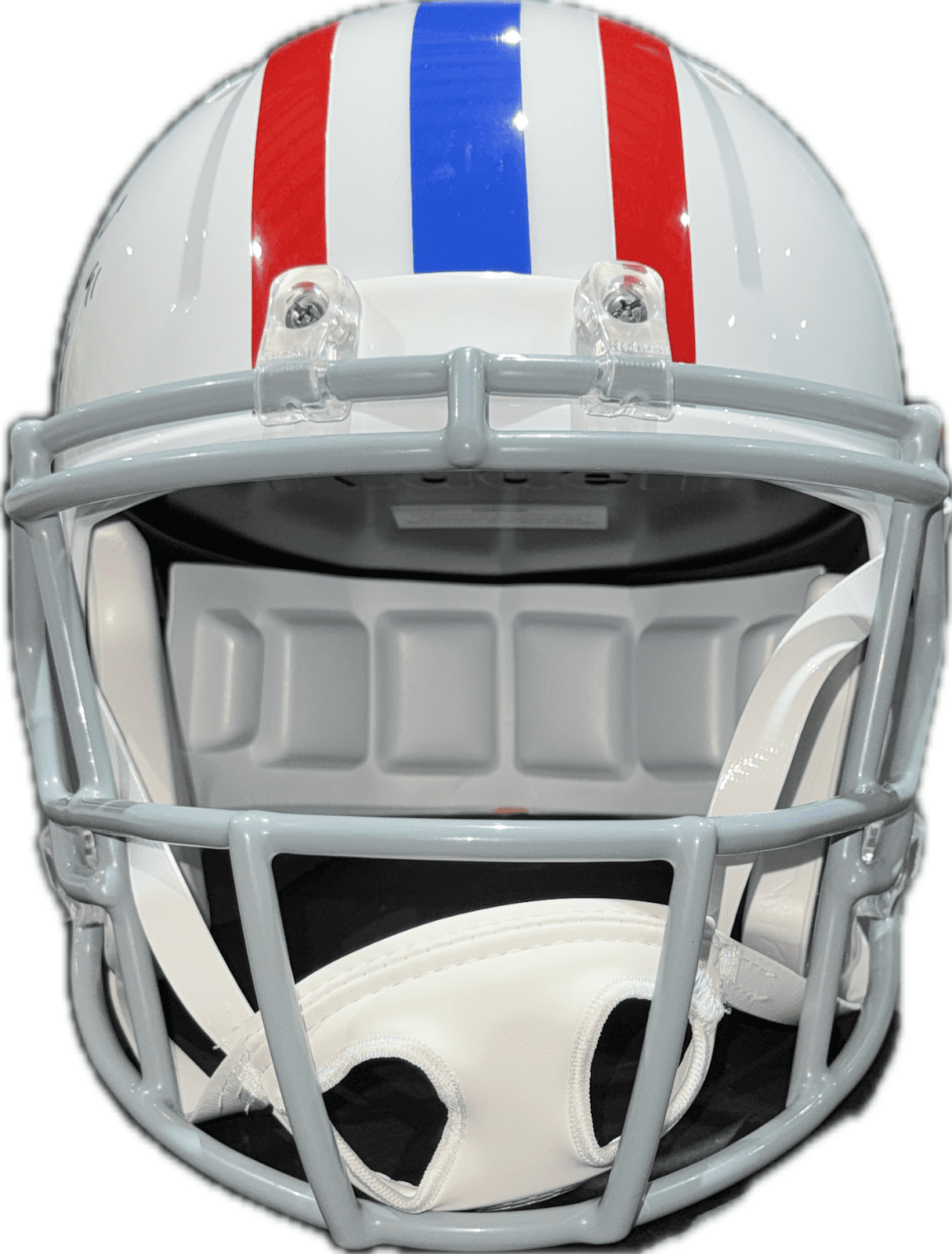 Earl Campbell Signed Oilers Full Size Speed Helmet JSA HOF 91 GRAY Face Mask