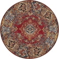 thumbnail image 2 of Unique Loom Outdoor Traditional Collection Area Rug - Classic (3' 1" Round Antique Red/Beige), 2 of 8