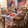 American Flag Table Runner With Classic Stars And Stripes Pattern ...