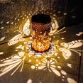 thumbnail image 2 of Linternas solares Luces de linterna colgantes para exteriores, Linterna de decoración de metal ahuecada de mariposa, Luz de jardín decorativa LED impermeable - Delicado, 2 of 5