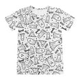 thumbnail image 2 of Ensemble de Pyjama Imprimé pour Filles, Doux, Col Rond, Taille Élastique Confortable, Tenue de Nuit Décontractée pour le Printemps et l'Été, 2 of 6