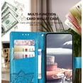 thumbnail image 4 of for Moto G Stylus 5G 2021 Case Wallet,Women Butterfly Embossed PU Leather Flip Cover with Kickstand Card Holder Slots Wrist Strap Protective Case for Motorola Moto G Stylus 5G (Blue), 4 of 15