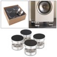 thumbnail image 4 of 4x Altavoces de resorte de aluminio con almohadillas y soportes de aislamiento duraderos de primera calidad Plata, 4 of 9