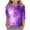 Purple, variant on Afuyipoi Toddler Girls T-shirts(3-12), 3/4 Sleeve Round Neck Gradient Color Pullover Tops Blue 5 Years