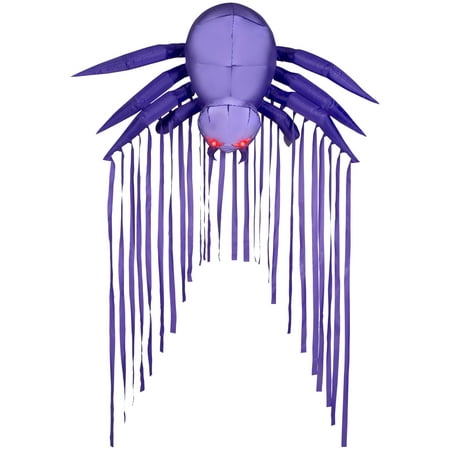 6' Door Archway Airblown Purple Spider Halloween Inflatable
