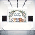 thumbnail image 4 of Safari Baby Shower Backdrop A Sweet Baby Boy is On His Way Photography Background Jungle Animals Blue Pink Arch Baby Shower Party Decorations Banner Supplies Photo Booth Props, 4 of 7