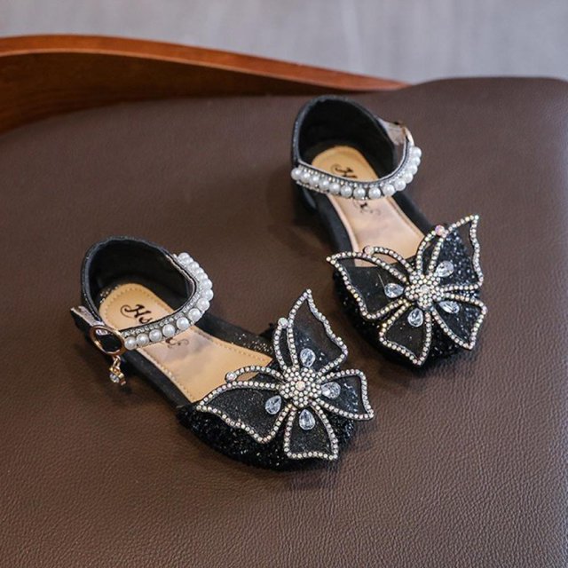 Greyghost Nouvelles Chaussures de Performance pour Filles avec Nœud Sandales à Sequins à la Mode