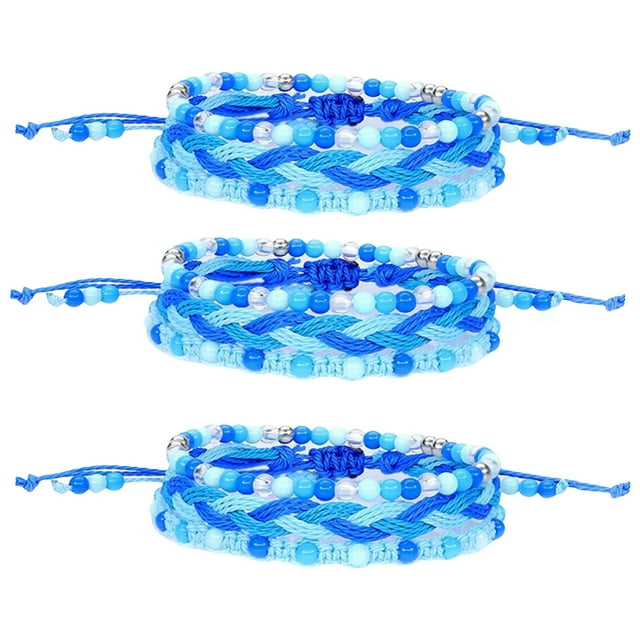 12Pcs Friendship Bracelets for Teen Girls Handmade Colorful for Party