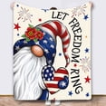 thumbnail image 4 of Nkmbld 4th of July Patriotic Throw Blanket, Memorial Day Soft Cozy Flannel Blanket, Patriotic Lightweight Cozy Fleece Blanket for Couch Sofa Bed Decor, 4 of 9