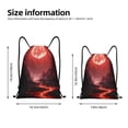 thumbnail image 2 of Fotbe Red Moon Lava Bolsa Mochila con Cordón Estampada, Bolsa de Gimnasio Deportiva, Bolsa Cinch, Bolsa con Cordón para Hombres y Mujeres-Small, 2 of 6