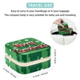 thumbnail image 5 of Christmas Travel Portable Square Necklace Holder with Earring Holder, Display Case - Travel Organizer for Rings, Earrings, Necklaces, Bracelets - Suitable for Girls and Women, 5 of 6
