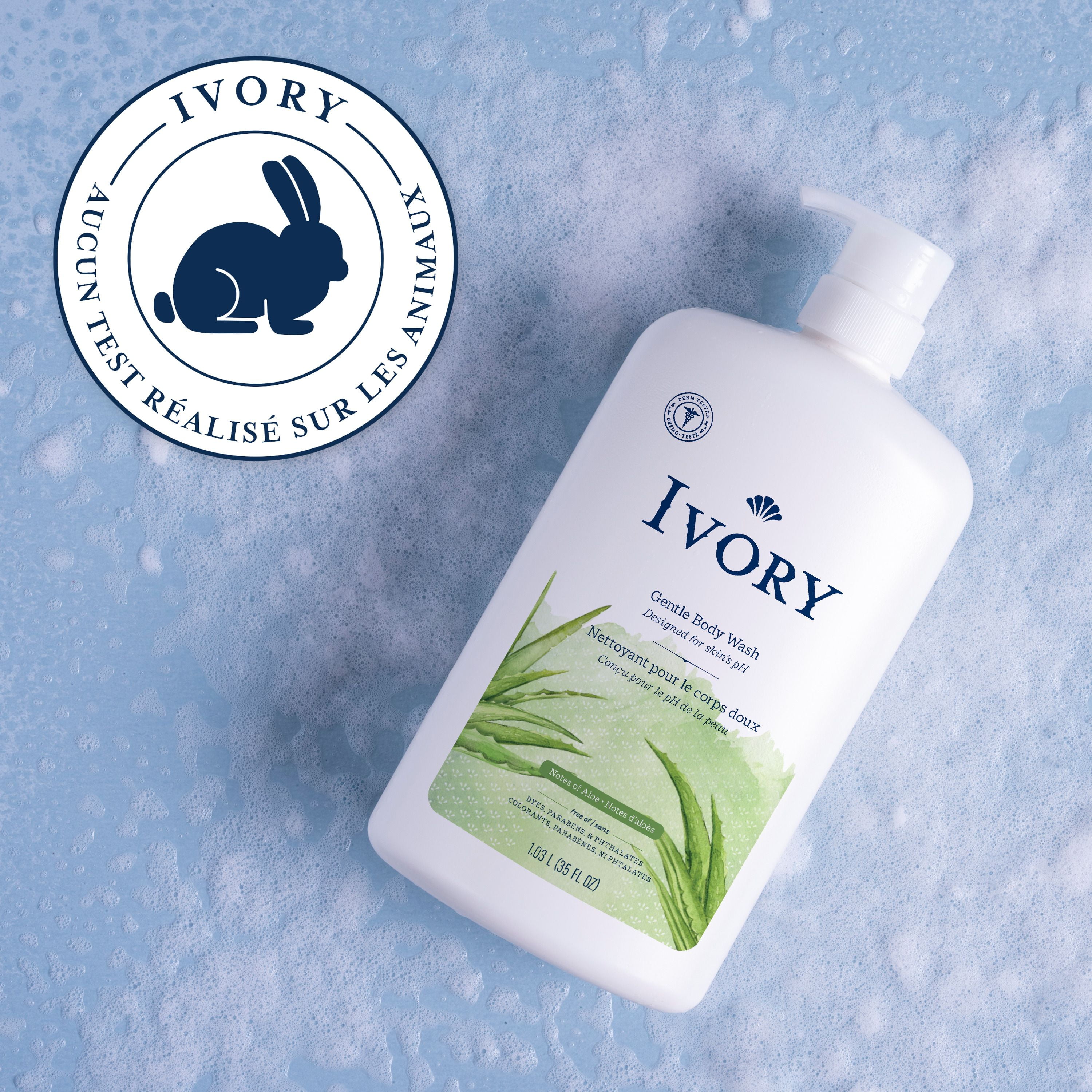 Ivory Gentle Body Wash, Notes of Aloe, 1035ML