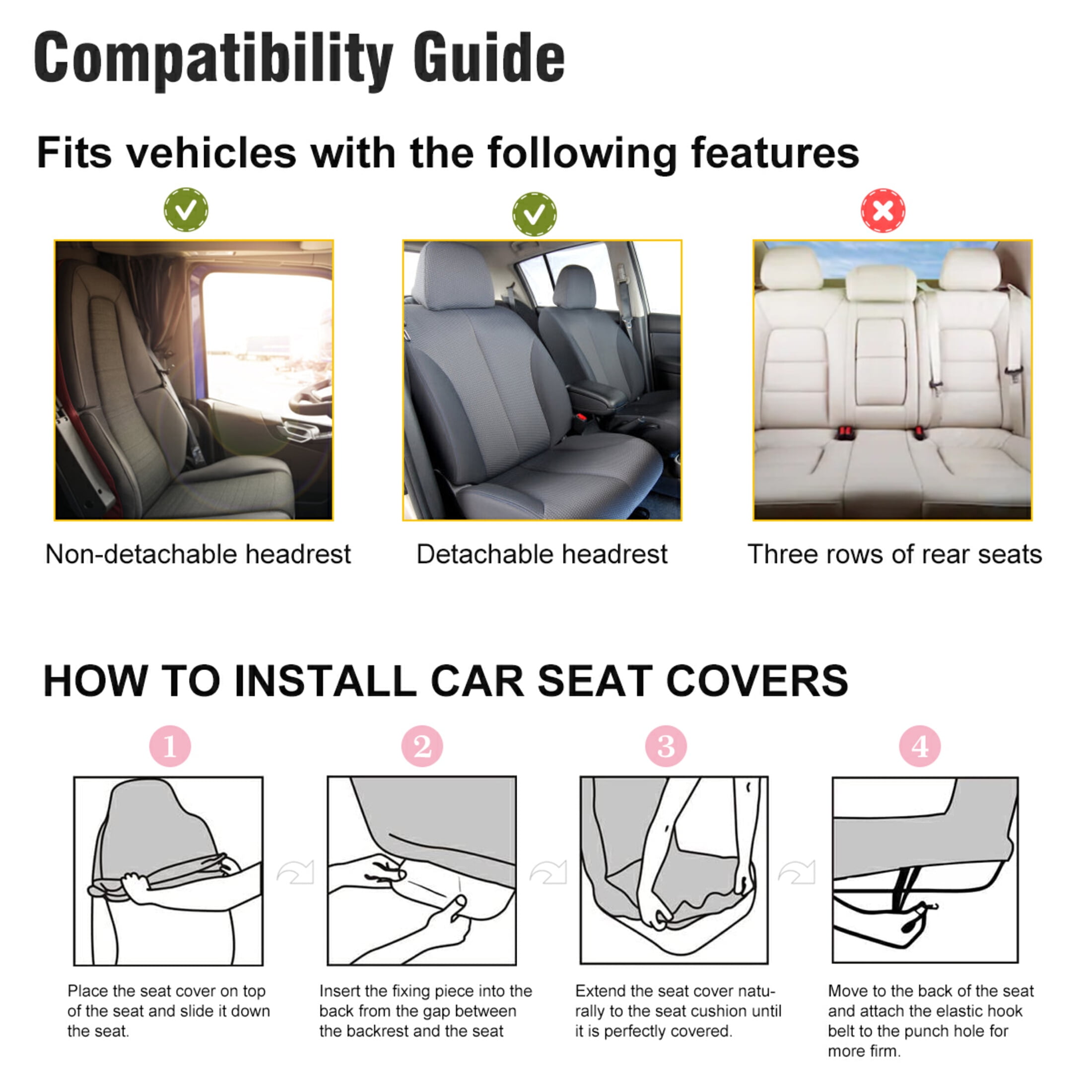 ALAZA Plain Cheetah Glitter Print Car Seat Covers 2 PCs Universal Auto Front Seats Interior Protector