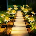 thumbnail image 1 of Solar Powered Daffodil Garden Stake Lights Outdoor Courtyard Lawn Landscape Decor Waterproof Ambient Lighting, 1 of 6