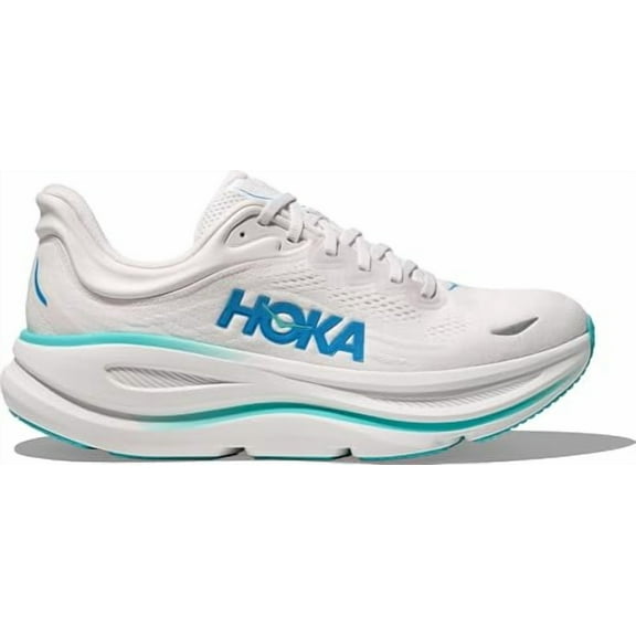 Hoka Men's Bondi 9 Sneaker, White Blue, 11