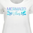 thumbnail image 4 of Inktastic Mermaid Vibes Text in Blues Women's Plus Size T-Shirt, 4 of 5