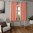 thumbnail image 2 of Ambesonne Peach Grommet Curtain, Ornate Spring Flower, 50" x 54", Peach, 2 of 6