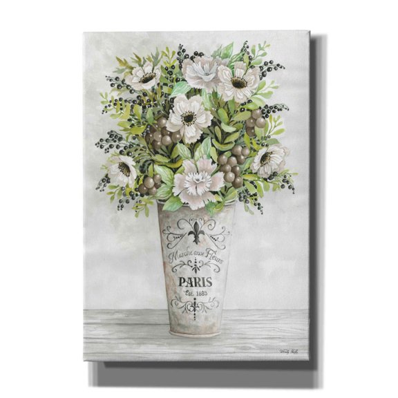 Epic Graffiti 'French Floral II' by Cindy Jacobs, Canvas Wall Art, 18"x26"