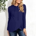 thumbnail image 2 of SBYOJLPB Maternity Hooded Tops for Women Long Sleeves Solid Color Casual Comfortable Pregnancy Clothes, 2 of 8