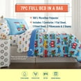 thumbnail image 3 of Wildkin Kids 7 Pc Full Microfiber Bed in a Bag for Boys & Girls (Trains, Planes & Trucks Blue), 3 of 9