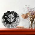 thumbnail image 2 of Yayeee 10" Wall Clock Battery Operated Quartz Round Silent Non-Ticking Home Decor,Black Moon, 2 of 6