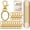 Gold-50PC, variant on Gold Keychain Making Kit 50PCS – 25 Lobster Claw Clasps & 25 Key Rings, DIY Jewelry Craft Accessories for Handmade Projects
