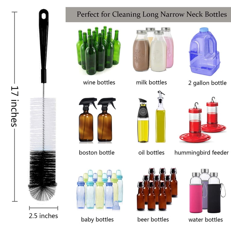 Tripumer 5-Piece Bottle Brush Cleaning Set, Black photo 4