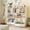 White A, variant on Toy Storage Organizer with Movable Drawers, Kids Bookshelf with Hidden Wheels and 5 Open Cubbies, Multifunctional Storage Cabinet Chest for Playroom