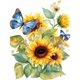 thumbnail image 5 of Pintura de diamante 5D DIY, cuentas cuadradas completas, decoración de flores con taladro AB parcial, 35x45cm, 5 of 9