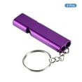 thumbnail image 3 of Uxcell 4Pcs Survival Whistle Double Tubes Whistles Super Loud for Outdoor Purple, 3 of 6