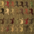 thumbnail image 1 of Ahgly Company Indoor Square Abstract Brown Modern Area Rugs, 5' Square, 1 of 4