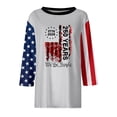 thumbnail image 6 of Trgacdwlo 1776-2026 250th Anniversary USA Shirt Flag Stars Print Womens 4th of July Shirts Freedom Independence Day Red White and Blue Womens T Shirts Graphic Gray XXXL, 6 of 6