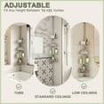 thumbnail image 4 of BISHE Corner Shower Caddy Tension Pole - 72-135 INCH - 4-Tier Rustproof Bathroom Organizer Shelves, Adjustable Bathtub Tub Shampoo Storage, White, 4 of 8