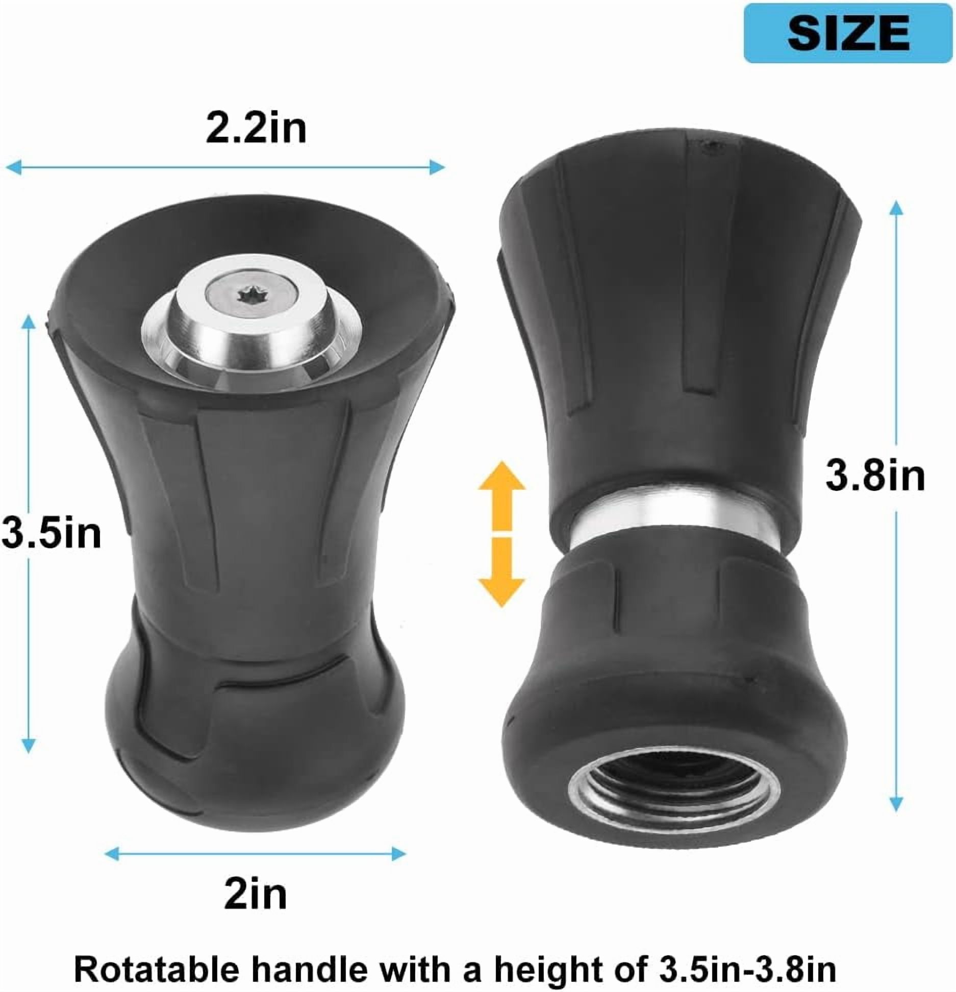 Fireman Hose Nozzle, 3/4" Garden Hose Nozzle, High Pressure Sprayer Nozzle for Car Washing, Patio Cleaning, Watering Lawn and Garden, Universal Fit Garden Hoses Black