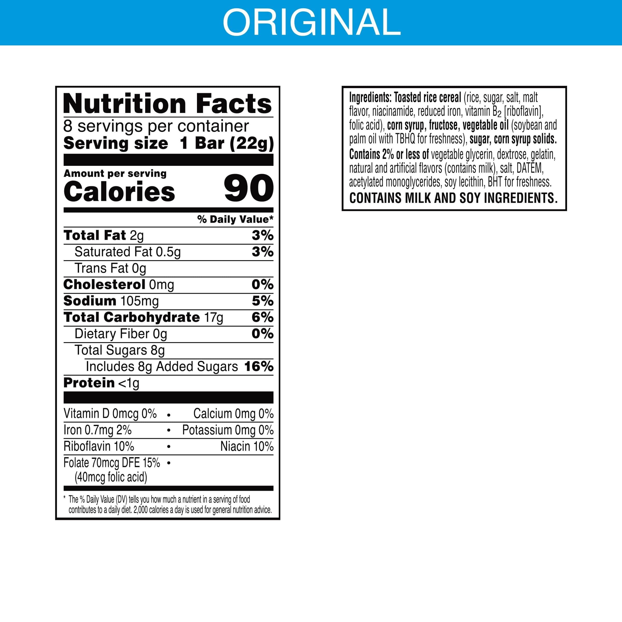 Rice Krispies Treats Snack Bars, Original (Pack of 4)