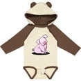 thumbnail image 3 of Inktastic Sitting Pig Boys or Girls Long Sleeve Baby Bodysuit, 3 of 5