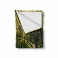 thumbnail image 2 of Outdoor Soft Flannel Fleece Blanket, Footpath Green City Park Sun Rays Freshness Hiking Forest Tranquil Botany, Cozy Plush for Indoor and Outdoor Use, 70" x 90", Green Beige Yellow, by Ambesonne, 2 of 6