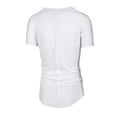 thumbnail image 5 of YYDGH Mens Running Short Sleeve Long T Shirt Longline Drop Tail Shirt Workout Casual Tee White L, 5 of 5