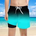 thumbnail image 2 of SGMVNU Boys Swim Trunks Swimsuit with Compression Liner Tropical Print Swimwear Bathing Bottoms Beach Board Shorts, 3-4 Years, HJ1-Black, 2 of 4