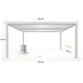 thumbnail image 7 of PURPLE LEAF Outdoor Louvered Pergola 12'x16' Aluminum Gazebo Modern White Patio Metal Pergola with Adjustable Rainproof Hardtop for Garden Lawns Yard, 7 of 7
