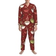thumbnail image 3 of Fotbe Coffee Cups Pijama de Hombre con Estampado de Manga Larga, Conjunto de 2 Piezas, Ropa de Dormir Suave y Cómoda con Bolsillos-Medium, 3 of 7