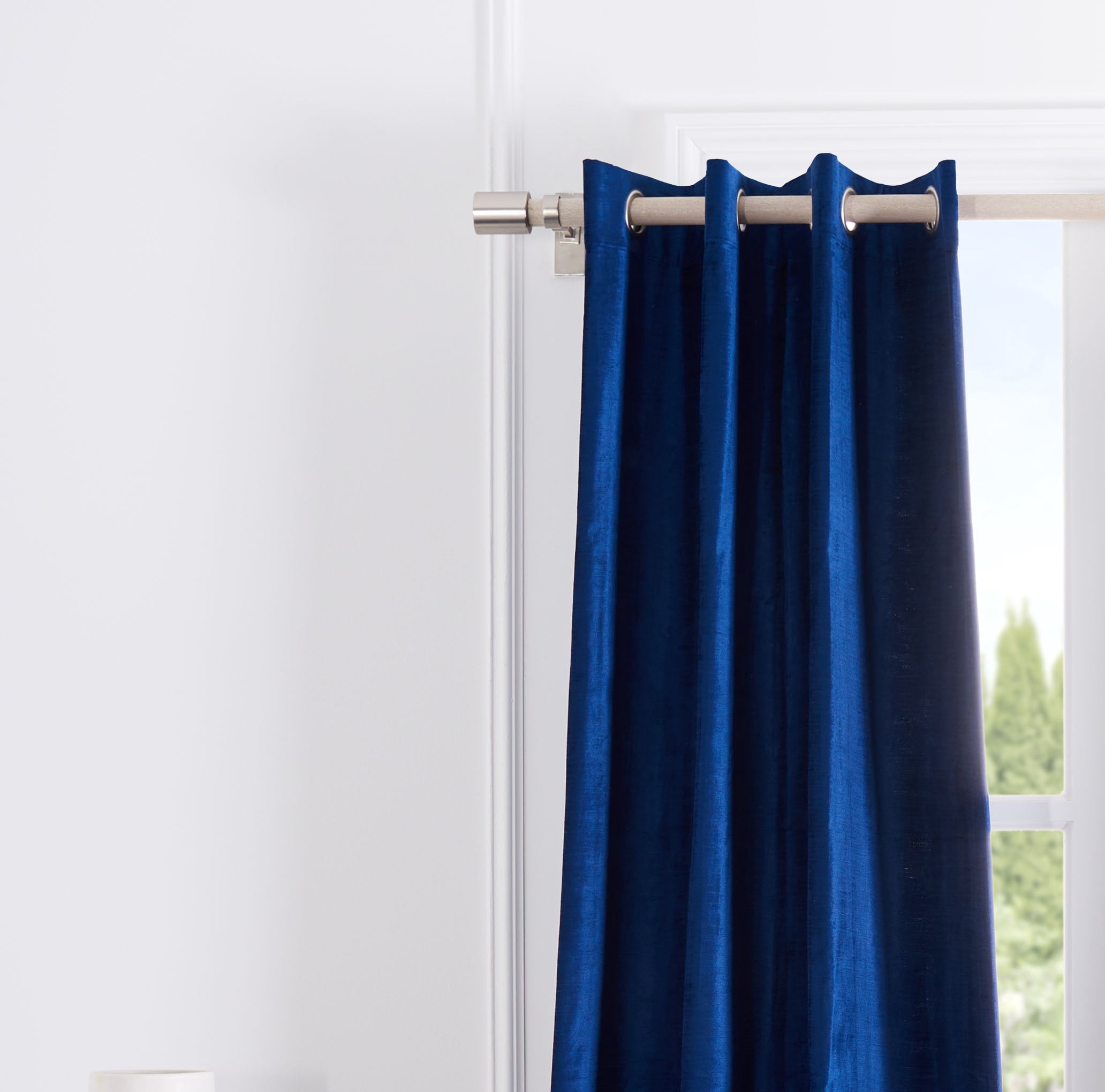 SAFAVIEH Creslia Contemporary Navy Solid Grommet Blackout Curtains, 52" x 96"