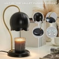 thumbnail image 3 of Flower Candle Warmer Lamp with 2 Bulbs, Black Gold Dimmer Timer Large Electric Candles Warming Light, Flameless Wax Melter Lamps Warmers Burner, Bedroom Living Room Vintage Home Decor, 3 of 7
