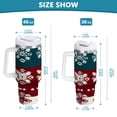thumbnail image 3 of YAZAOO Tumbler 40oz Insulated Stainless Creative Snowflake Pattern on Sweater Pattern Steel Water Bottles, 3 of 9