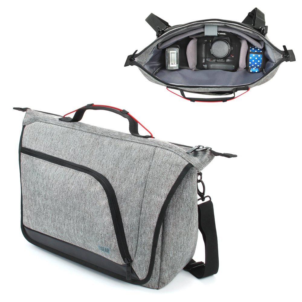 USA Gear Messenger Camera Bag for DSLR / SLR by USA Gear with