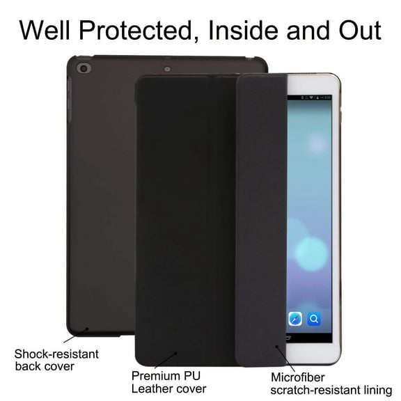 Mosiso for New iPad 2018/2017 9.7 Inch Slim Lightweight Smart Shell Cover Auto Sleep/Wake Protect Case, Black