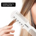 thumbnail image 1 of Peine cortador de pelo, maquinilla de afeitar con peine, puntas abiertas, cortadora de pelo, cuchillas de afeitar de doble filo para corte y peinado de cabello fino y grueso, 1 of 2