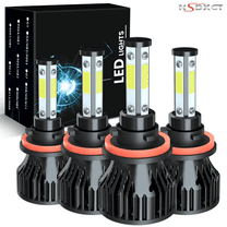 NSDXCT for Chevy Malibu 2008 2009 2010 LED Headlight Bulbs 4x H11 High Low Beam Kits 6000K White